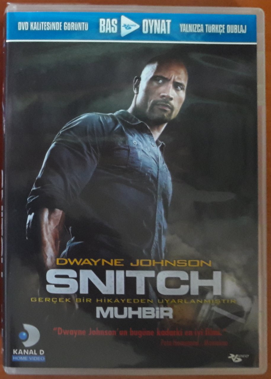 SNITCH - MUHBİR - DWAYNE JOHNSON - BAS OYNAT DVD 2.EL