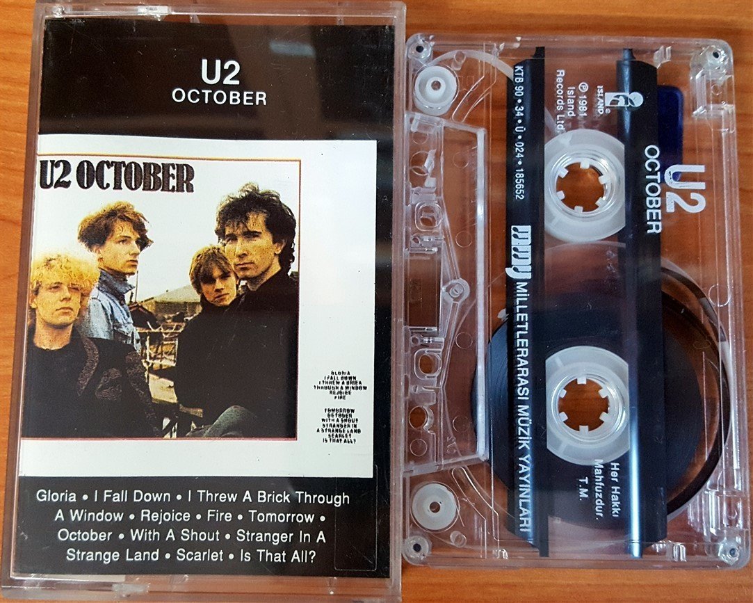 U2 - OCTOBER (1990) MMY CASSETTE MADE IN TURKEY ''USED'' 
