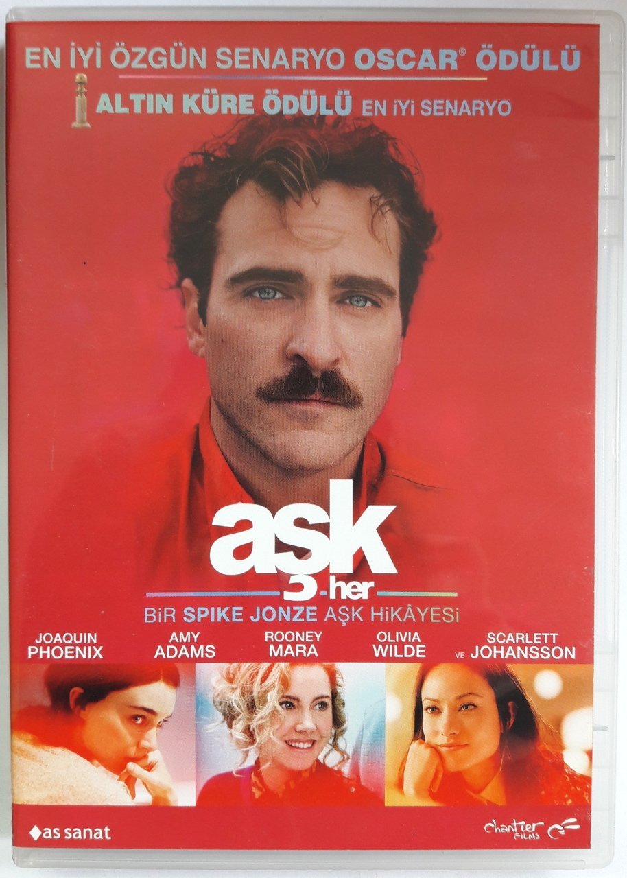 AŞK - HER - JOAQUIN PHOENIX - AMY ADAMS - SCARLETT JOHANSSON - SPIKE JONZE - DVD 2.EL