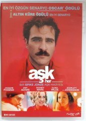 AŞK - HER - JOAQUIN PHOENIX - AMY ADAMS - SCARLETT JOHANSSON - SPIKE JONZE - DVD 2.EL