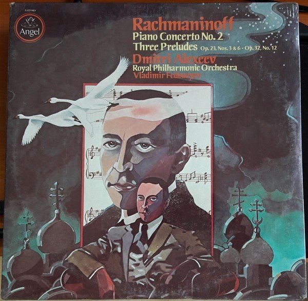 RACHMANINOV: PIANO CONCERTO NO. 2, PRELUDES, DMITRI ALEXEEV, ROYAL PHILHARMONIC ORCHESTRA, V. FEDOSEYEV - LP SIFIR