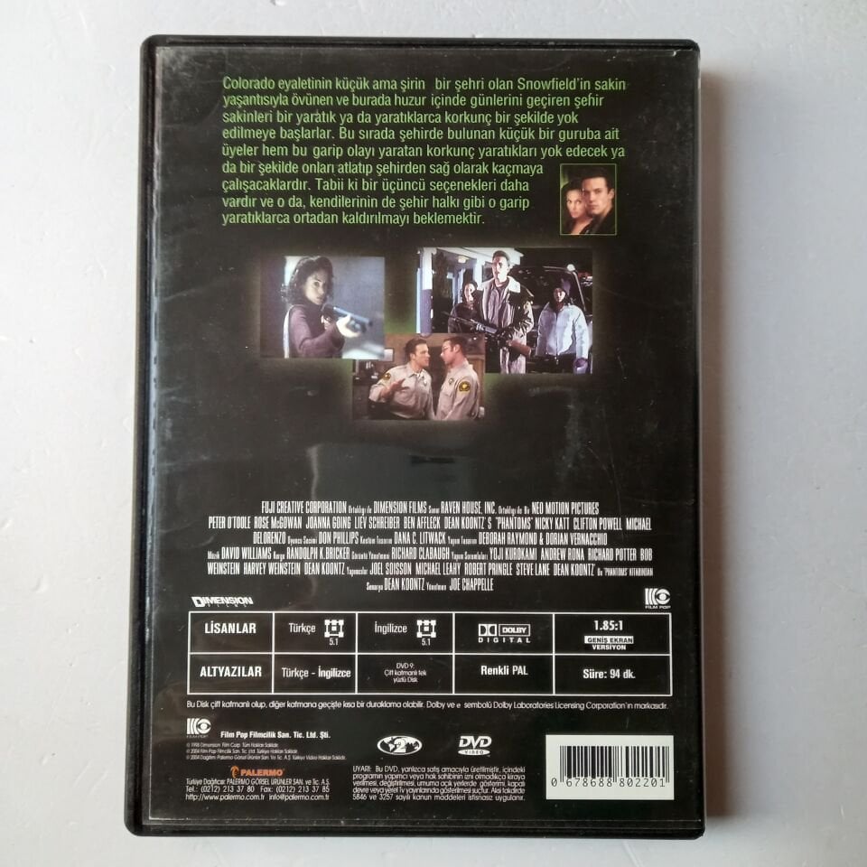 HAYALETLER - PHANTOMS - PETER O'TOOLE - BEN AFFLECK - DVD 2.EL