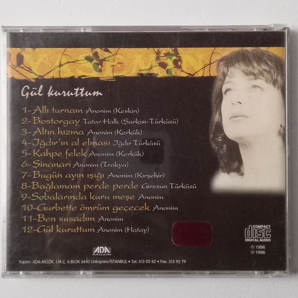YASEMİN - GÜL KURUTTUM (1996) - CD 2.EL