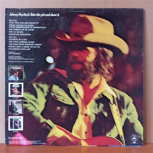 JOHNNY PAYCHECK – TAKE THIS JOB AND SHOVE IT (1977) - LP 2.EL PLAK