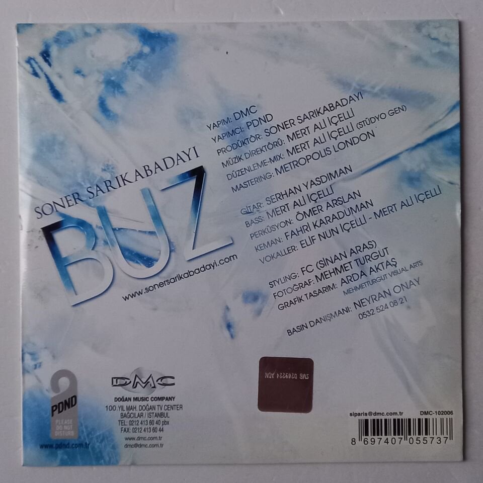 SONER SARIKABADAYI – BUZ (2009) - CDSINGLE 2.EL