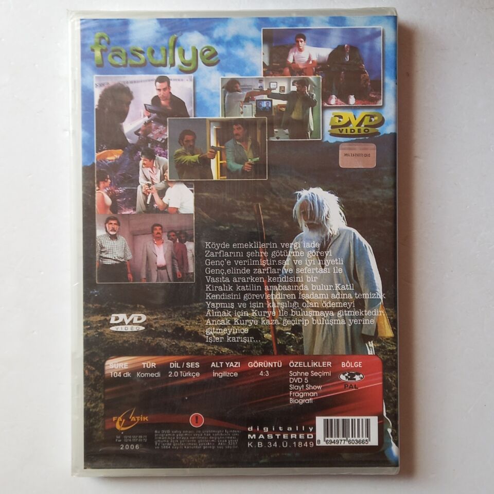 FASULYE - SELİM ERDOĞAN, ELVİN BEŞİKÇİOĞLU, BÜLENT KAYABAŞ - DVD AMBALAJINDA SIFIR