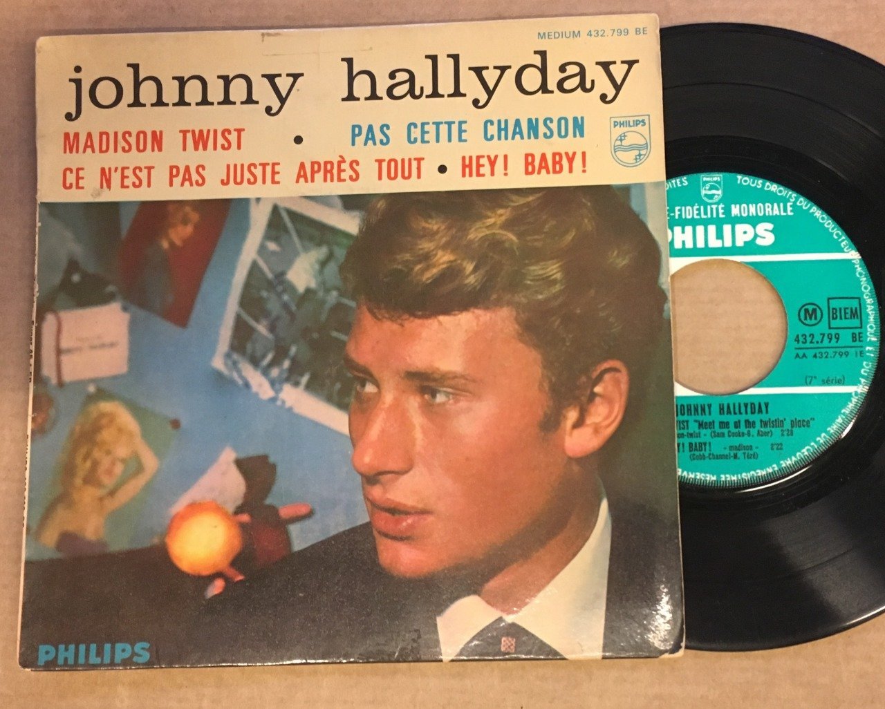 JOHNNY HALLYDAY - MADISON TWIST 4 ŞARKILIK EP 7'' 45 DEVİR