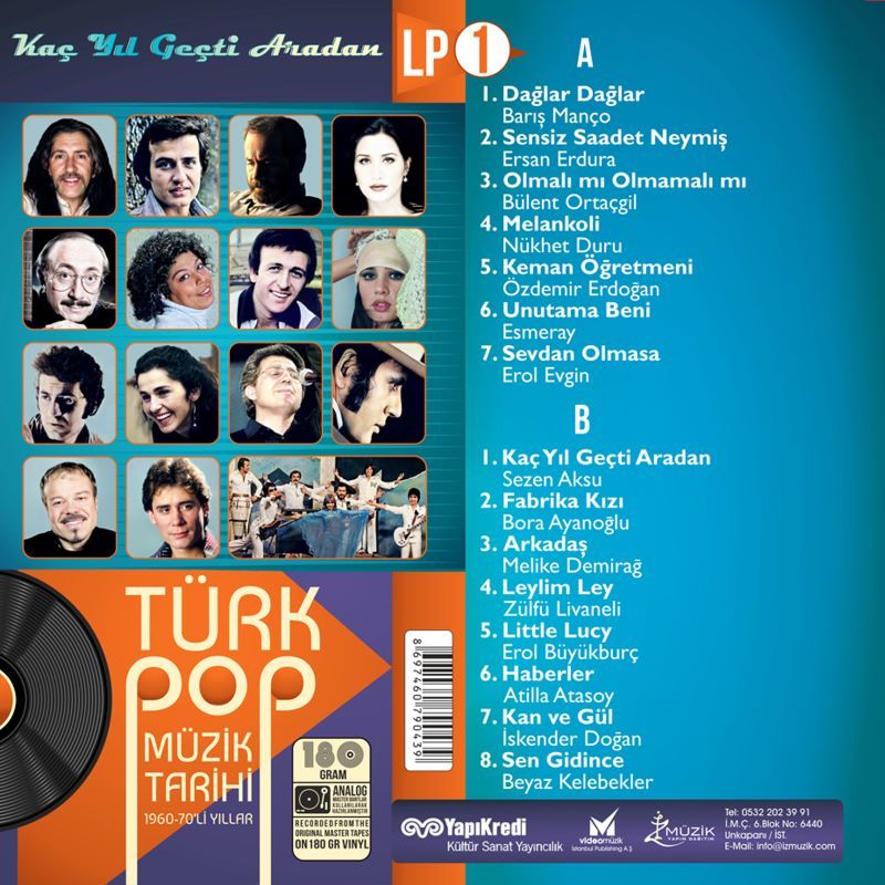 KAÇ YIL GEÇTİ ARADAN - VOL 1 / TÜRK POP MÜZİK TARİHİ 1960-70'Lİ YILLAR - LP 2025 BASIM RENKLİ SIFIR PLAK