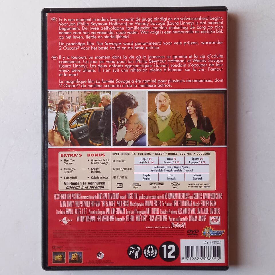 THE SAVAGES / LA FAMILLE SAVAGE - LAURE LINNEY, PHILIP SEYMOUR HOFFMAN - DVD 2.EL