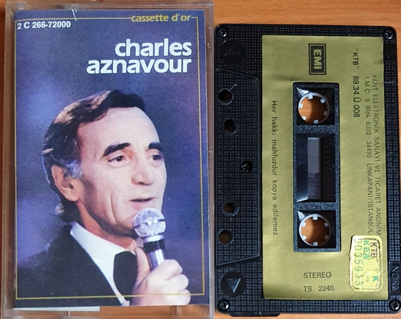 CHARLES AZNAVOUR - CHARLES AZNAVOUR (1988) - KASET KENT 2.EL