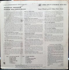OSCAR BAND - BAWDY SONGS GOES TO COLLEGE (1961) - LP SIFIR DÖNEM BASKISI PLAK