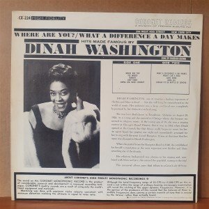 DINAH WASHINGTON - HITS MADE FAMOUS BY (1964) - LP 2.EL PLAK