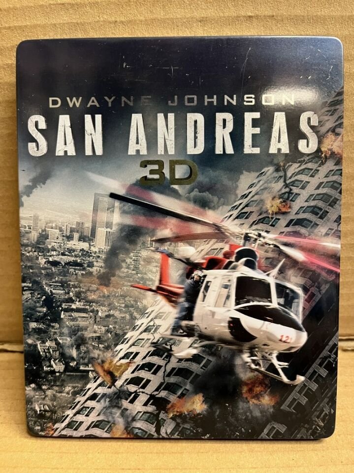 SAN ANDREAS - SAN ANDREAS FAYI - DWAYNE JOHNSON - 2D & 3D STEELBOOK METAL KUTU BLU RAY 2.EL