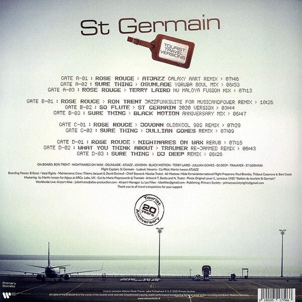 ST GERMAIN – TOURIST TRAVEL VERSIONS (2021) - 2LP HOUSE , DEEP HOUSE , FUTURE JAZZ SIFIR PLAK