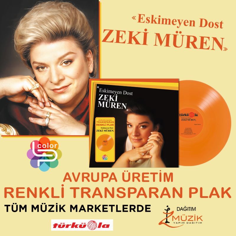 ZEKİ MÜREN - ESKİMEYEN DOST (1982) - LP 2025 BASIM RENKLİ SIFIR PLAK