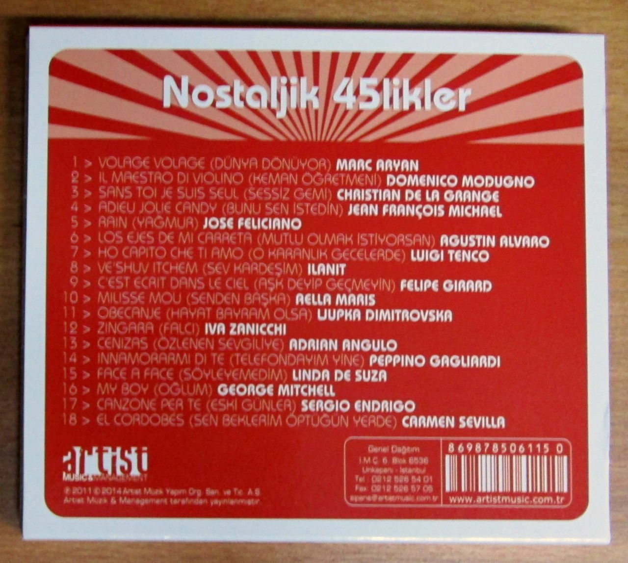 NOSTALJİK 45LİKLER 1 - CD 2.EL