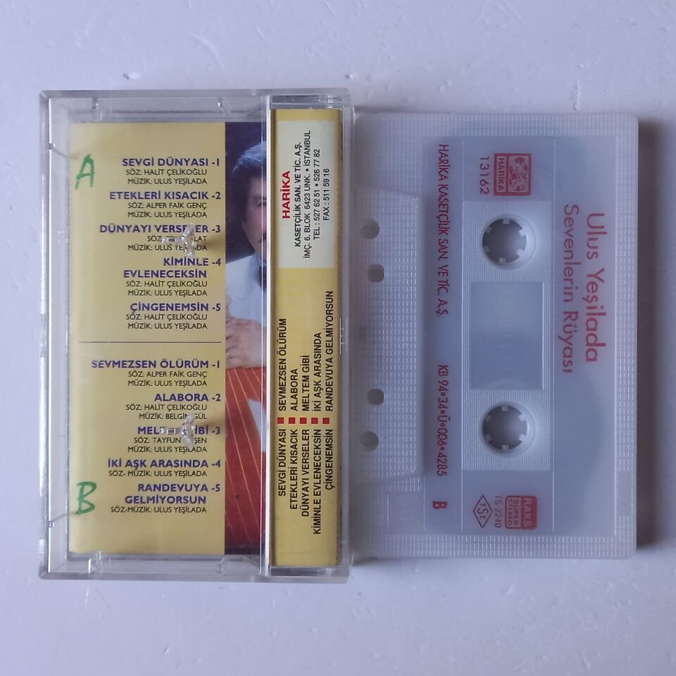 ULUS YEŞİLADA - SEVENLERİN RÜYASI (1994) - KASET 2.EL
