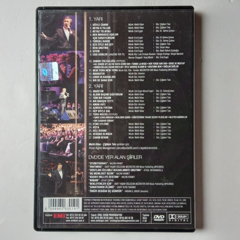 EROL EVGİN - HEP BÖYLE KAL / İSTANBUL HARBİYE AÇIKHAVA TİYATROSU KONSERİ - DVD 2.EL