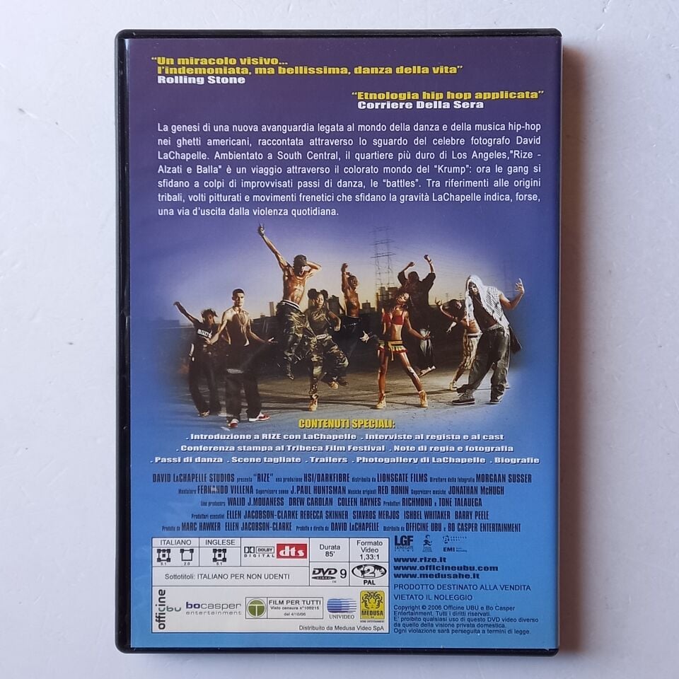 RIZE ALZATI E BALLA - DAVID LACHAPELLE - DVD 2.EL