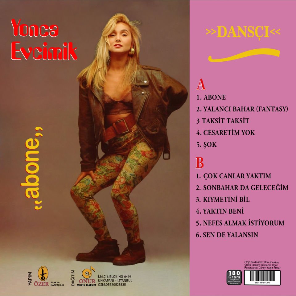 YONCA EVCİMİK - ABONE (1991) - LP 180GR 2024 BASIM KIRMIZI RENKLİ LIMITED EDITION SIFIR PLAK