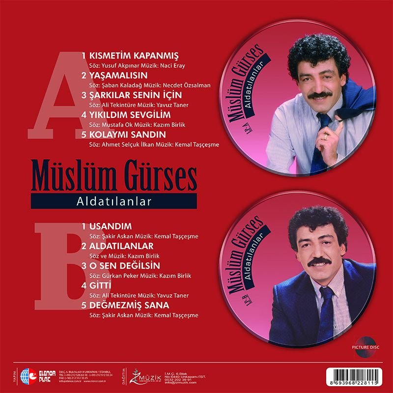MÜSLÜM GÜRSES - ALDATILANLAR (1988) - LP 2025 BASIM RESİM BASKILI PICTURE DISC SIFIR PLAK