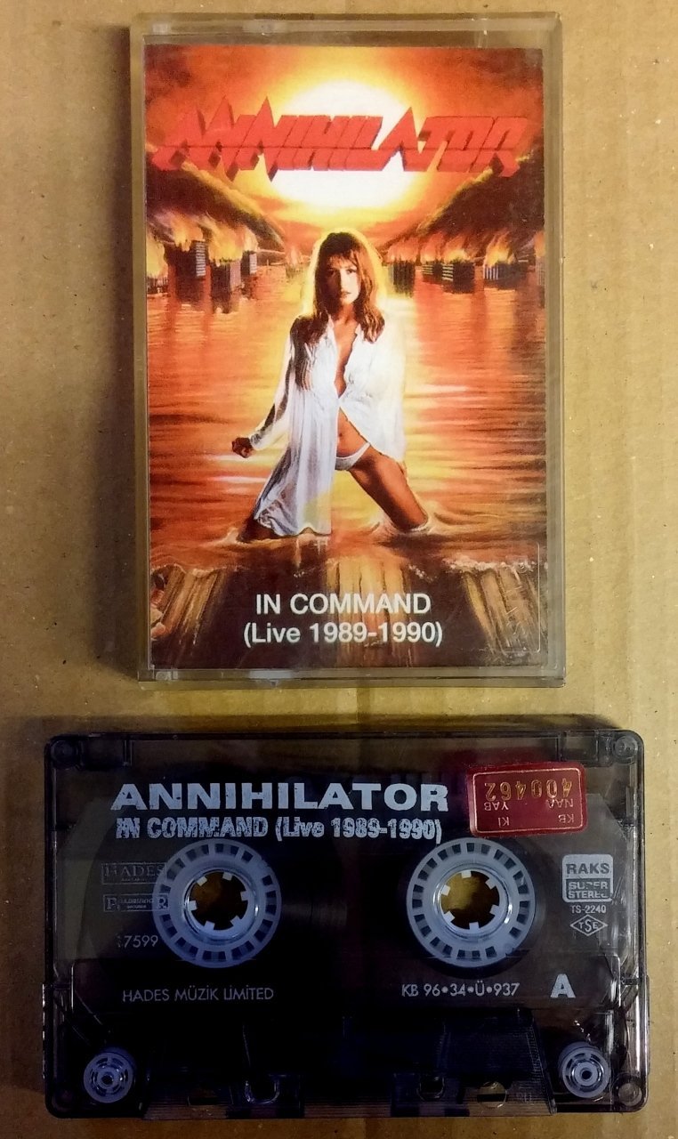 ANNIHILATOR - IN COMMAND LIVE 1989-1990 CASSETTE MADE IN TURKEY ''USED''