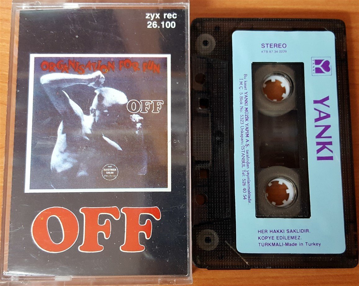 OFF - ORGANISATION FOR FUN (1988) YANKI CASSETTE MADE IN TURKEY ''USED'' PAPER LABEL