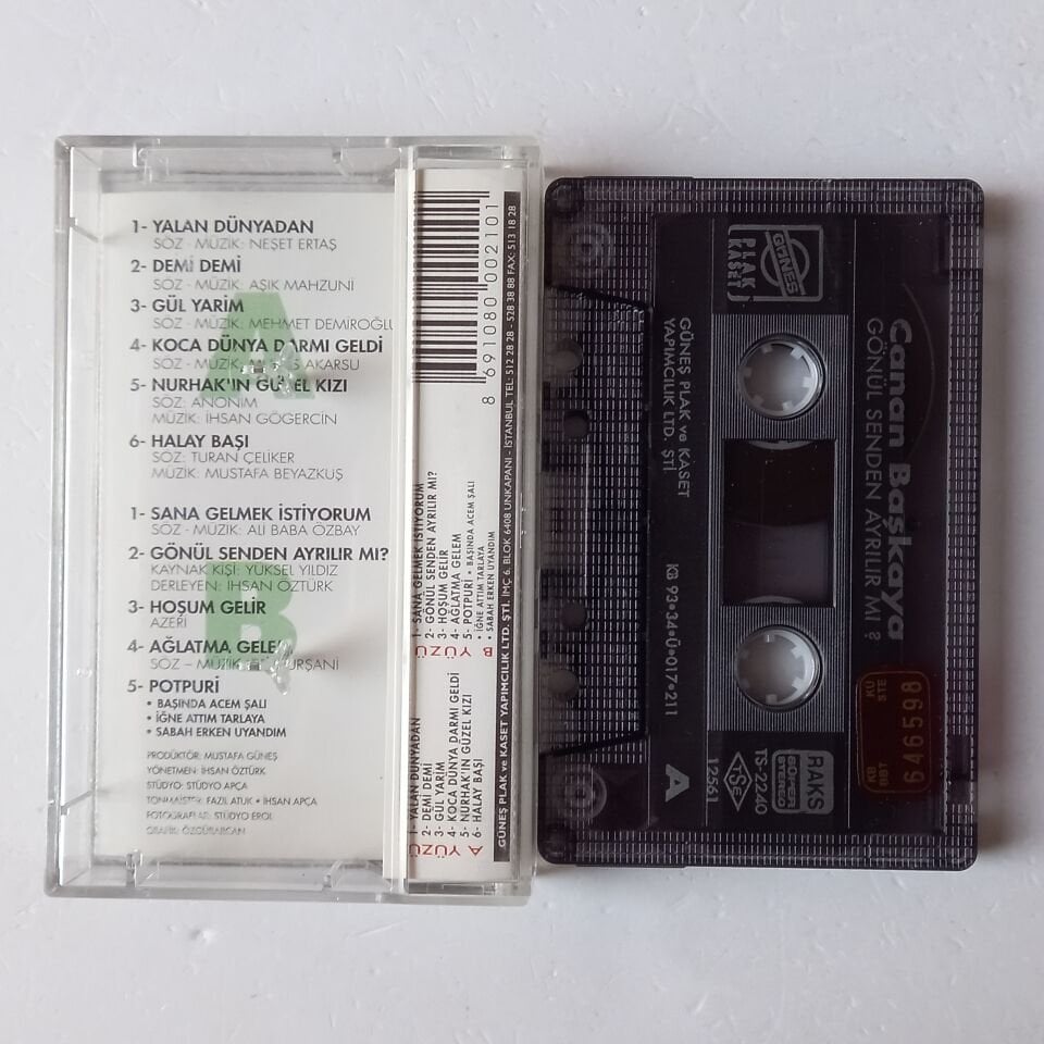 CANAN BAŞKAYA - GÖNÜL SENDEN AYRILIR MI? (1993) - KASET 2.EL