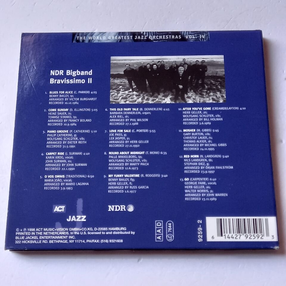 NDR BIGBAND – BRAVISSIMO II / 50 YEARS (1998) - CD DIGIPAK 2.EL