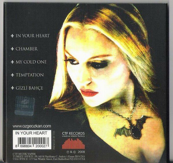 ÇAGAKAN VISNE İÇİN ÖZEL SATIŞ - ÖZGE ÖZKAN - IN YOUR HEART (2008) - CD DIGIPAK AMBALAJINDA SIFIR