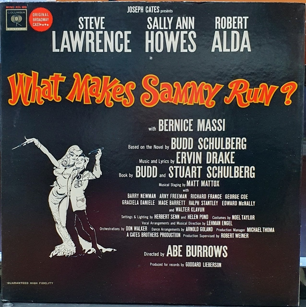 WHAT MAKES SAMMY RUN? / ERVIN DRAKE, STEVE LAWRENCE, SALLY ANN HOWES, ROBERT ALDA (1964) - LP 2.EL PLAK