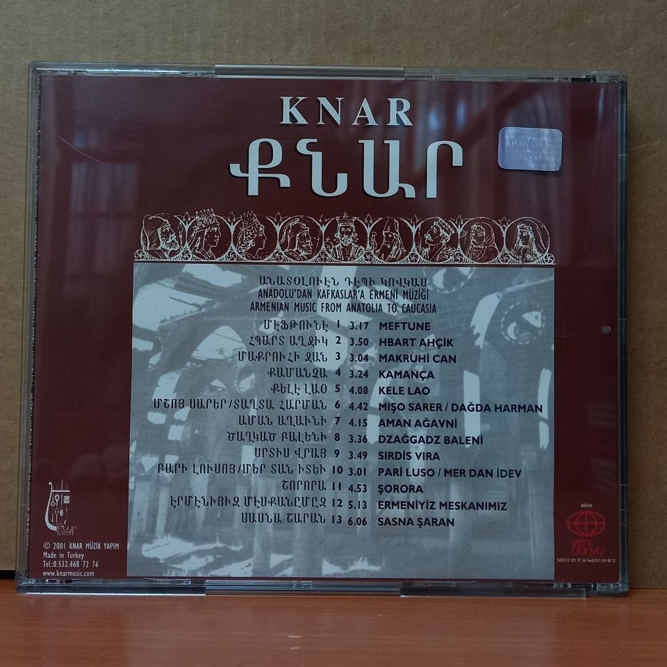 KNAR - ANADOLU'DAN KAFKASLAR'A ERMENİ MÜZİĞİ (2001) - CD 2.EL