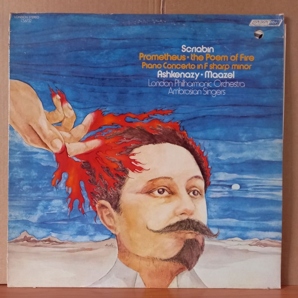 SCRIABIN: PROMETHEUS • THE POEM OF FIRE / PIANO CONCERTO IN F SHARP MINOR / ASHKENAZY • MAAZEL • LONDON PHILHARMONIC ORCHESTRA • AMBROSIAN SINGERS (1972) - LP 2.EL PLAK