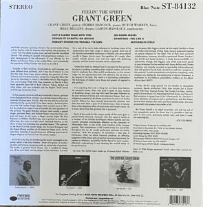 GRANT GREEN – FEELIN' THE SPIRIT (1963) - LP 2022 BLUE NOTE TONE POET SERIES SIFIR PLAK