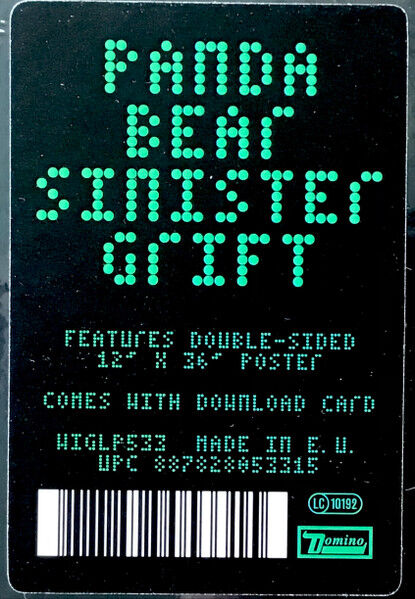 PANDA BEAR - SINISTER GRIFT (2025) - CD CARDSLEEVE POP ROCK , SURF ROCK , PSYCHEDELIC ROCK CARDSLEEVE SIFIR
