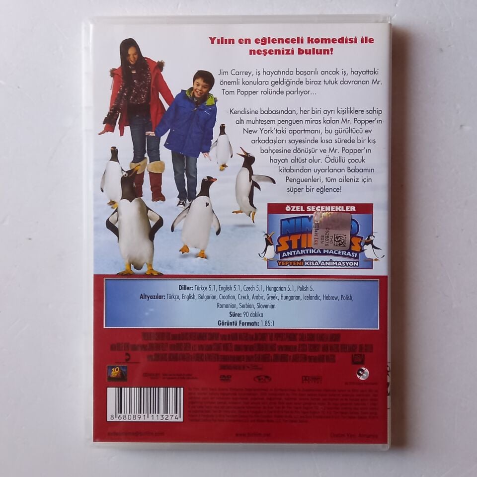 BABAMIN PENGUENLERİ / MR.POPPER'S PENGUINS - JIM CARREY - DVD 2.EL