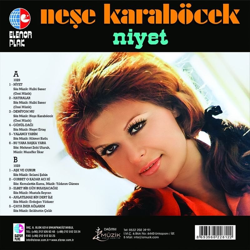 NEŞE KARABÖCEK - NİYET (1874) - LP 2025 RENKLİ BASIM SIFIR PLAK