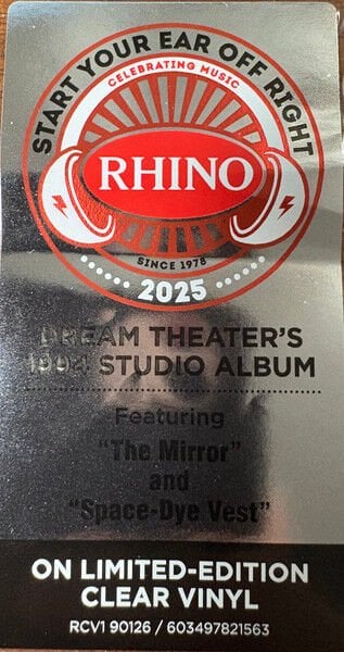 DREAM THEATER – AWAKE (1994) - 2LP 2025 REISSUE REPRESS LIMITED EDITION CLEAR VINYL SIFIR PLAK