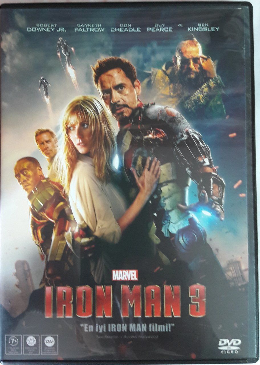 IRON MAN 3  - ROBERT DOWNEY JR. - GWYNETH PALTROW - BEN KINGSLEY - MARVEL - DVD 2.EL