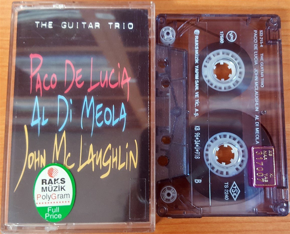 PACO DE LUCIA / AL DI MEOLA / JOHN MCLAUGHLIN - THE GUITAR TRIO KASET 2.EL
