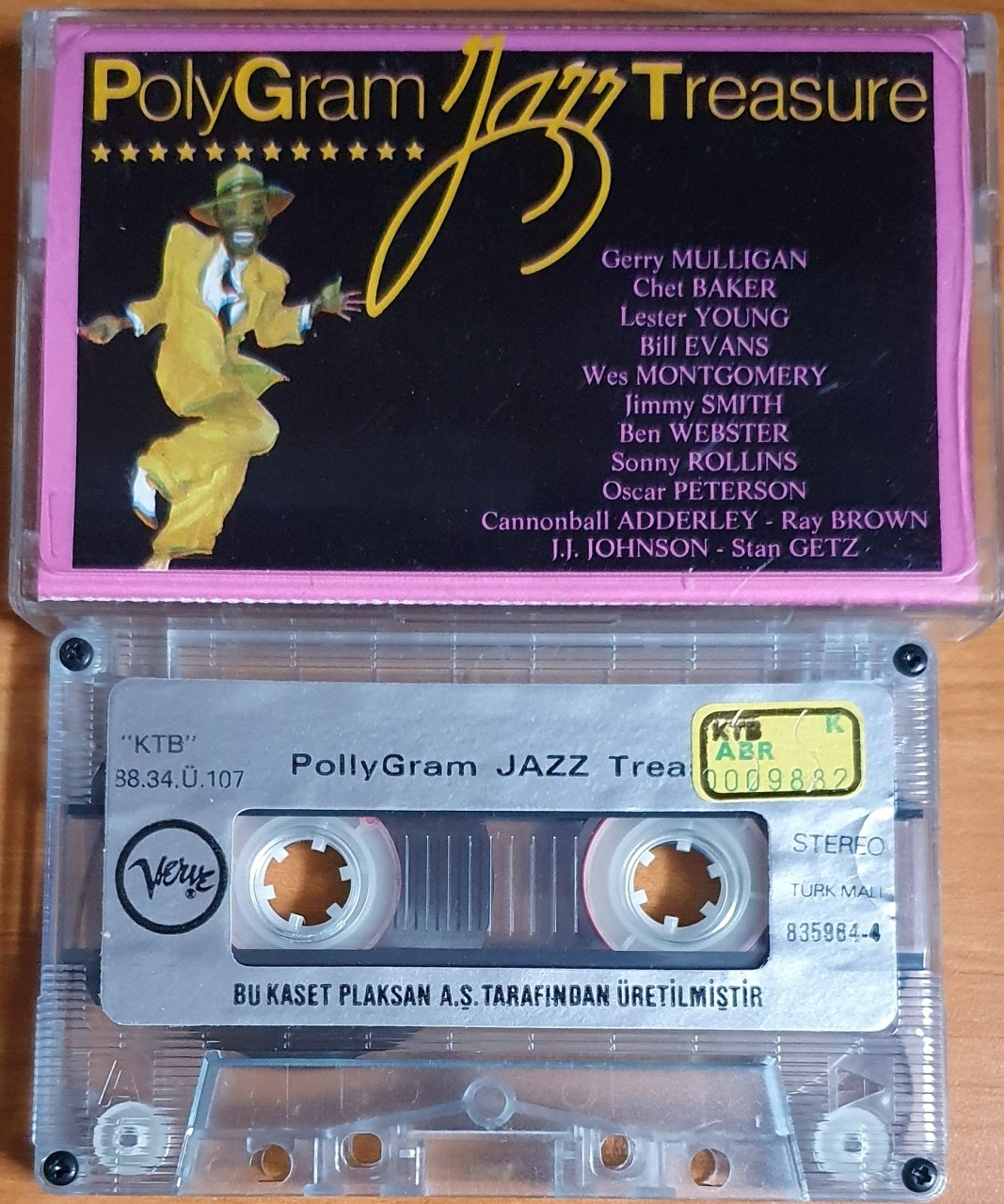 POLYGRAM JAZZ TREASURE / LESTER YOUNG, BEN WEBSTER, OSCAR PETERSON, SONNY ROLLINS, CHET BAKER (1988) - KASET 2.EL