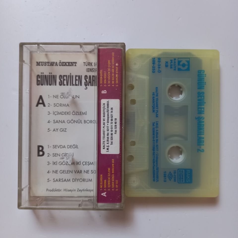 GÜNÜN SEVİLEN ŞARKILARI 2 / MUSTAFA ÖZKENT (1992) - KASET 2.EL