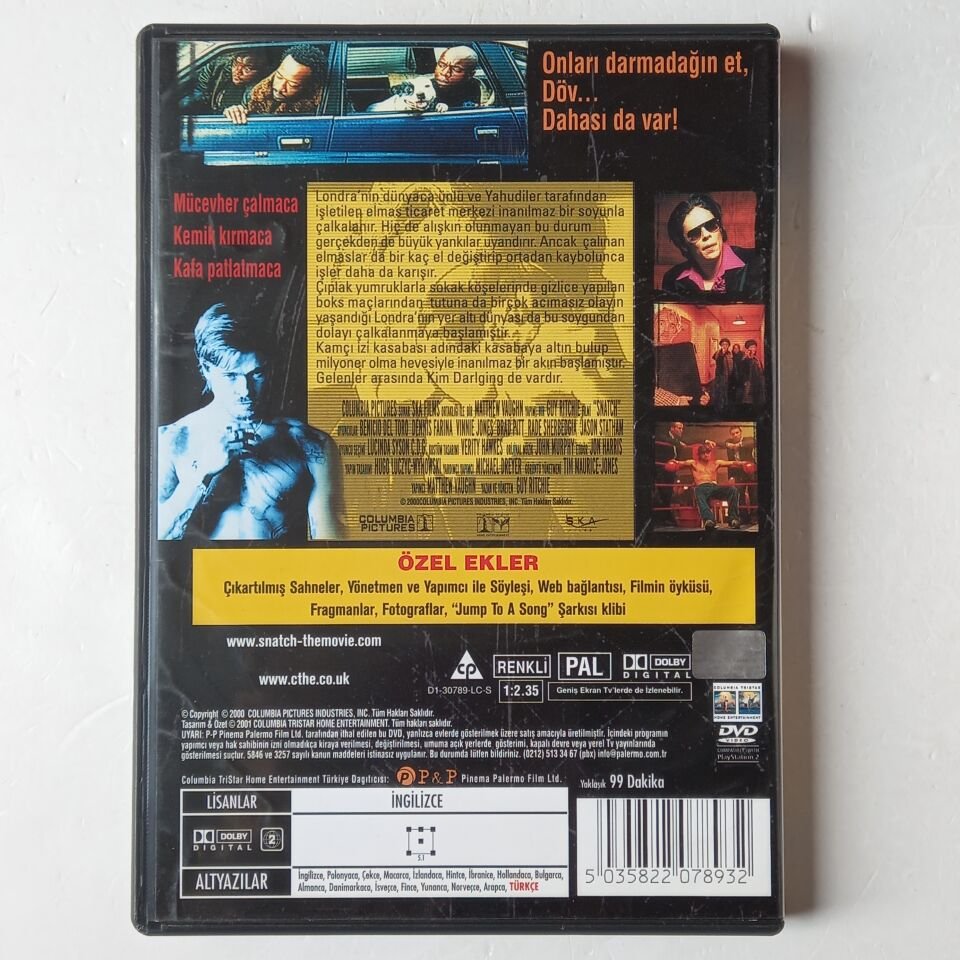 KAPIŞMA / SNATCH - GUY RITCHIE, BRAD PITT, JASON STATHAM - DVD 2.EL