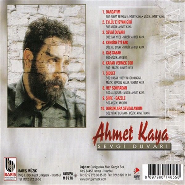 AHMET KAYA - SEVGİ DUVARI (1990) CD 2024 BASKI AMBALAJINDA SIFIR