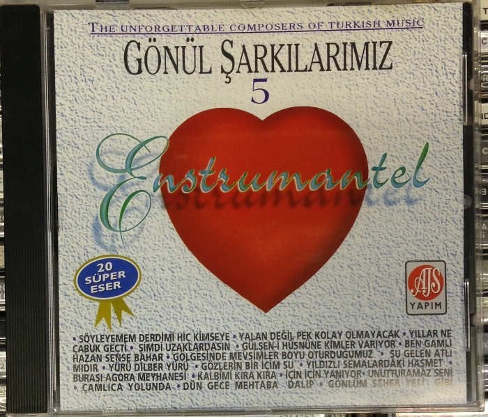 GÖNÜL ŞARKILARIMIZ VOL5 CD ENSTRUMANTEL TSM 2.EL