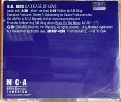 B.B. KING - BAD CASE OF LOVE (1998) - CD MCA PROMO SINGLE 2.EL
