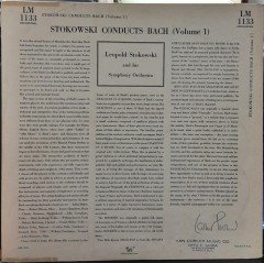 STOKOWSKI CONDUCTS BACH VOLUME I - PLAK 2.EL