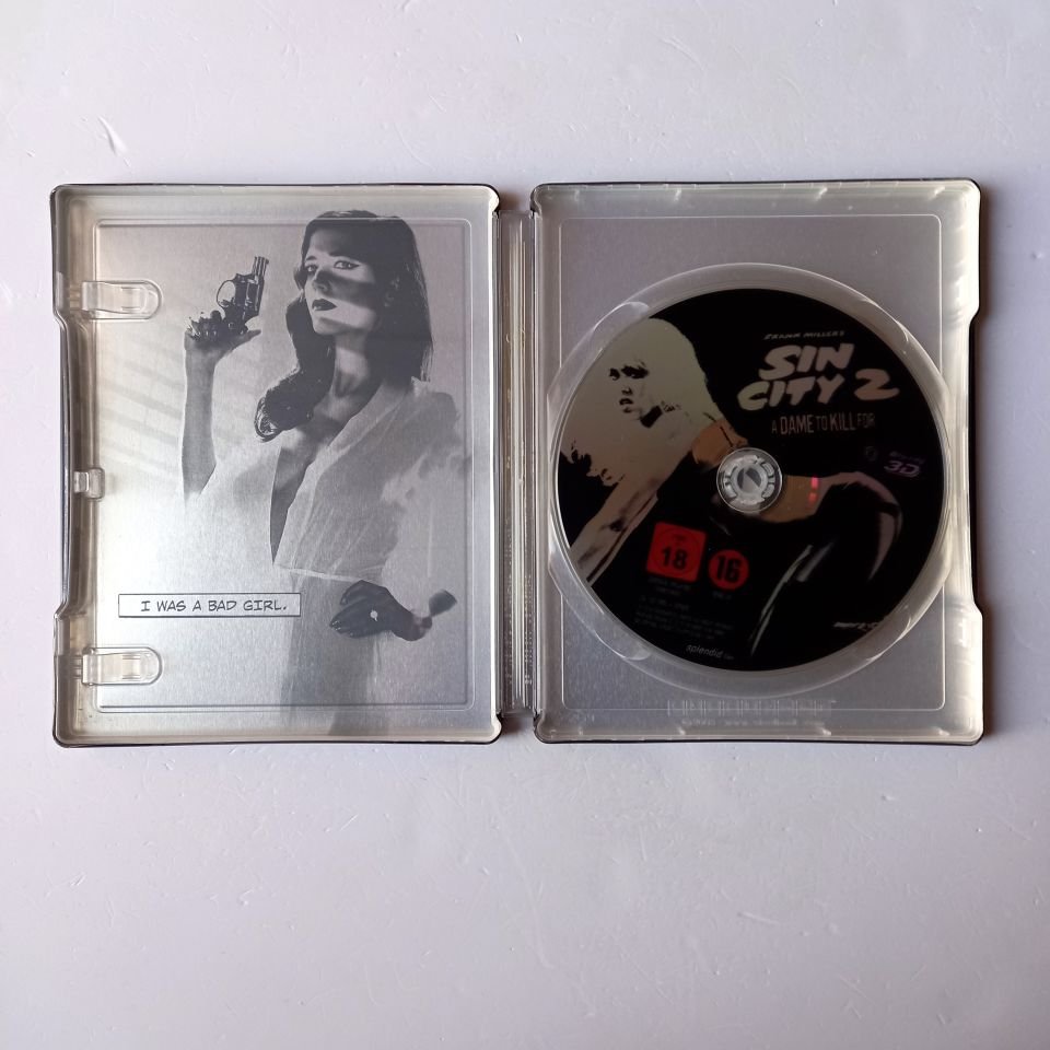 SIN CITY 2: A DAME TO KILL FOR 3D - MICKEY ROURKE, JESSICA ALBA, JOSH BROLIN  - YÖN.: FRANK MILLER & ROBERT RODRIGUEZ - BLU-RAY 3D LIMITED EDITION LENTICULAR MAGNET STEELBOOK METAL KUTU 2.EL TR ALTYAZI YOKTUR