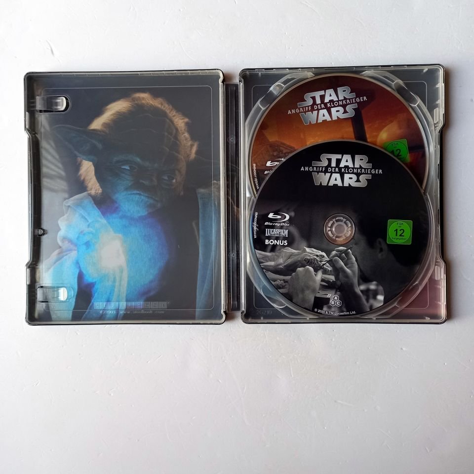 STAR WARS: EPISODE II ATTACK OF THE CLONES - HAYDEN CHRISTENSEN, NATALIE PORTMAN, EWAN MCGREGOR  - YÖN.: GEORGE LUCAS - 2BLU-RAY STEELBOOK METAL KUTU 2.EL