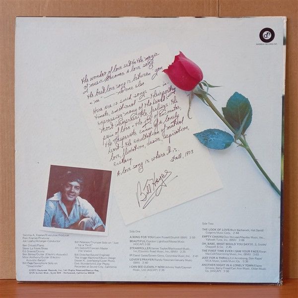 BILL HAYES – THE LOOK OF LOVE (1973) - LP 2.EL PLAK